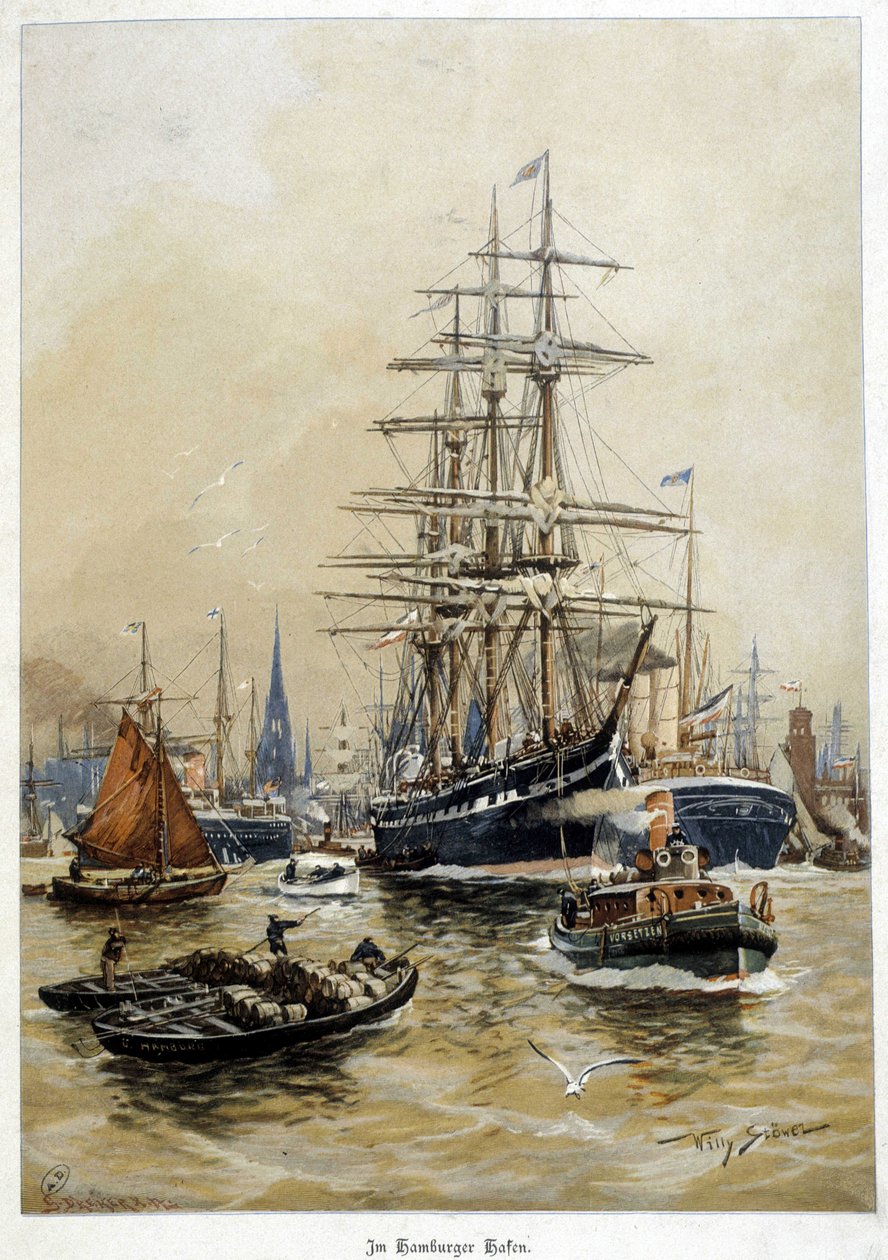 Hamborgs havn, deb. 20. århundrede af Willy Stoewer 