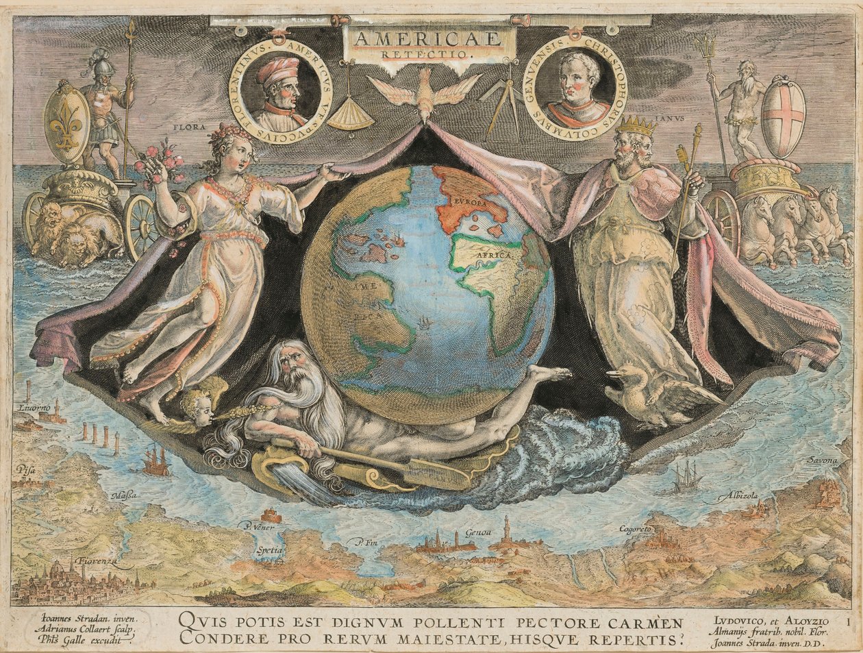The Retection of America The Retection of America, 1591. af Stradanus