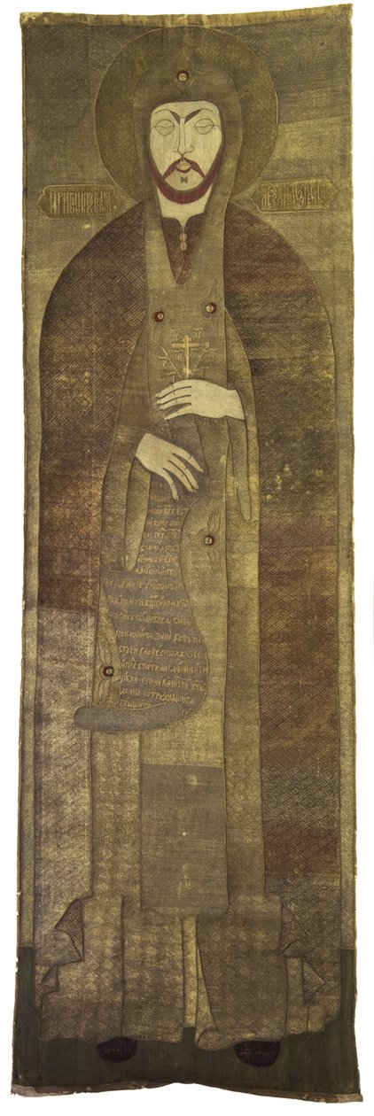 Alexander Nevskys Ligklæde Kirkeligt broderi, 1670