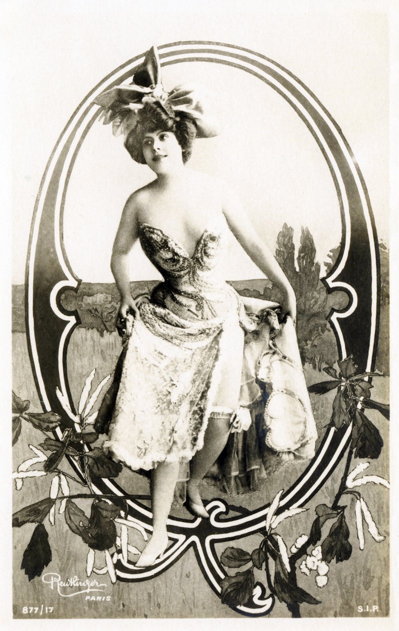 Q : Marcelle Yrven , fransk skuespillerinde - Teatre : Palais Royal , Folies dramatiques, Paris - Alfabet på postkort af Studio Reutlinger