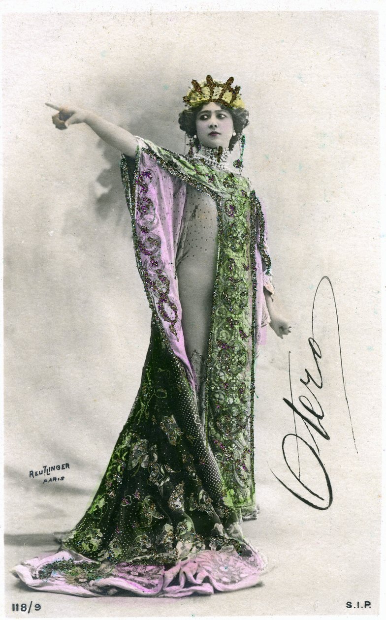 Det smukke Otero, postkort tidligt i det 20. århundrede. (Foto) af Studio Reutlinger