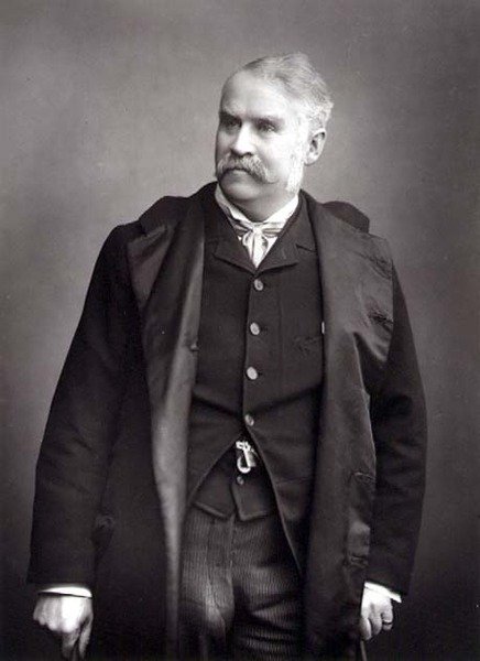 Sir William Schwenck Gilbert (1836-1911), dramatiker, portrætfotografi (s/h foto) af Studio Walery