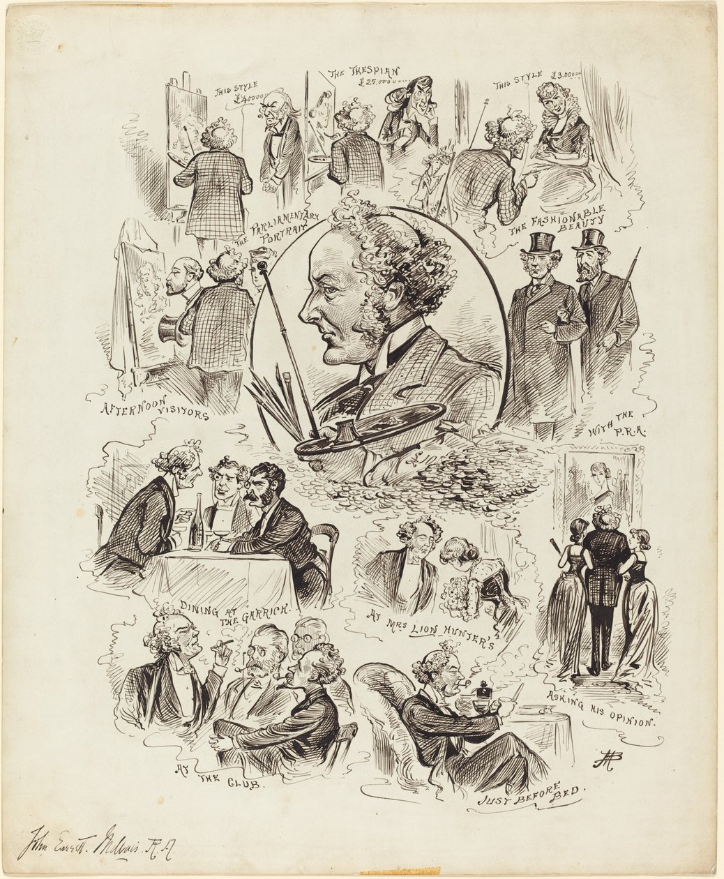 Dage med berømtheder: Mr. Millais, R.A. af Studio of Alfred Bryan