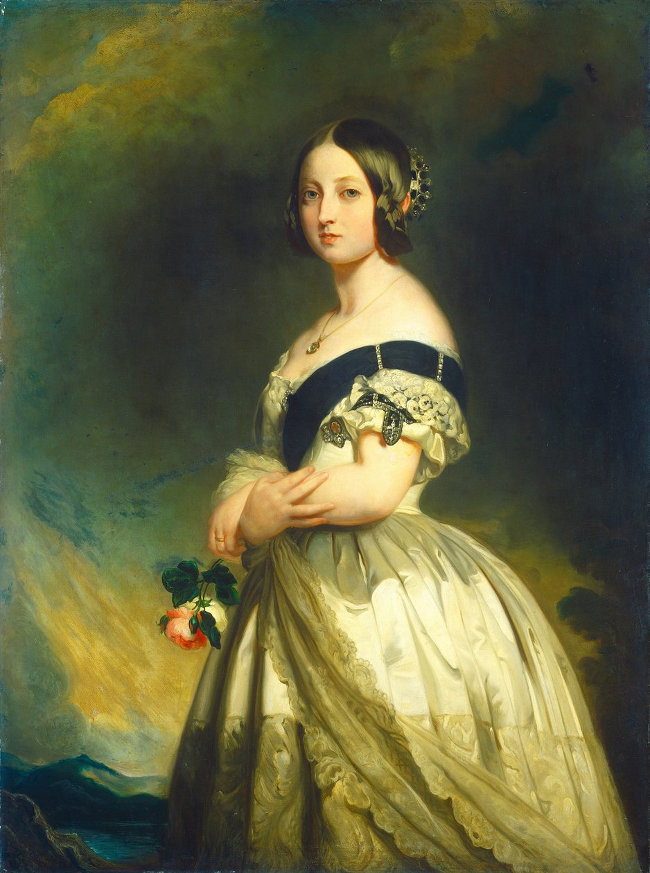 Dronning Victoria, ca. 1843. af Studio of Franz Xaver Winterhalter