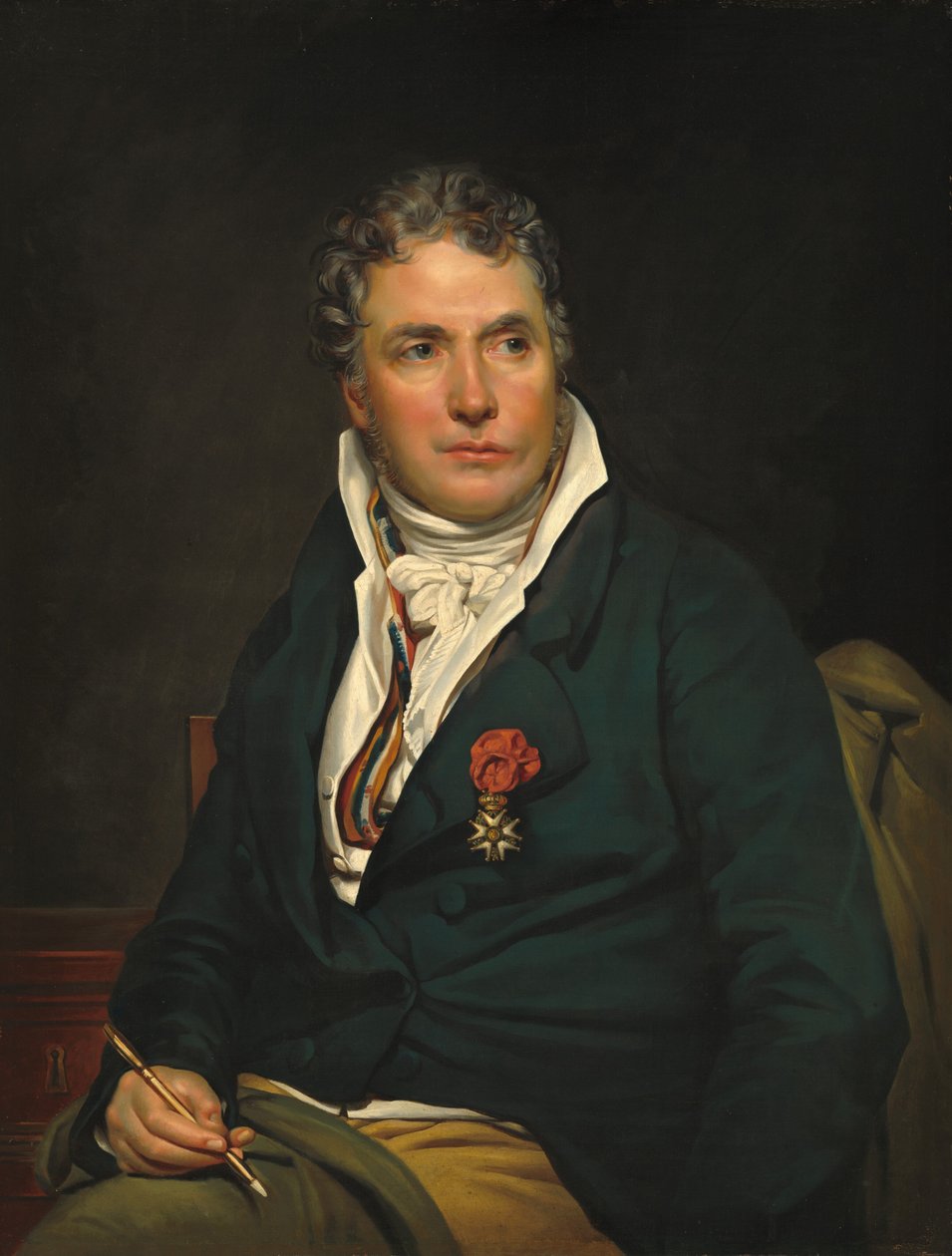 Jacques-Louis David, ca. 18131815. af Studio of Georges Rouget