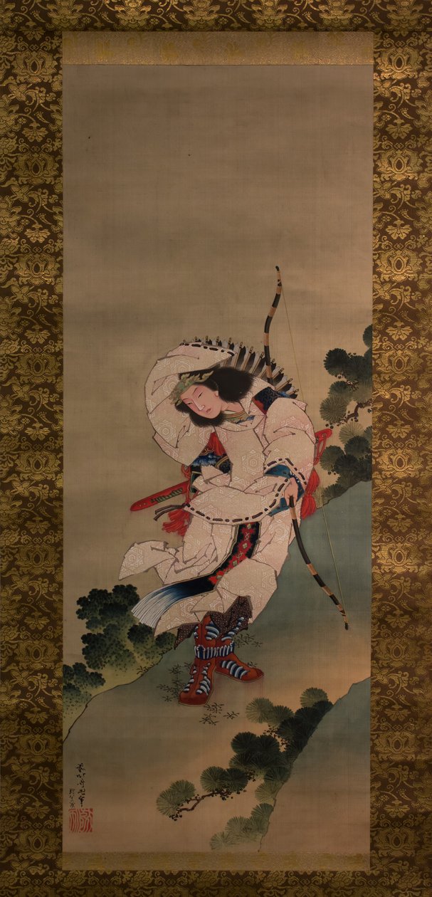 Den legendariske kejserinde Jingu, dateret 1847. af Studio of Katsushika Hokusai