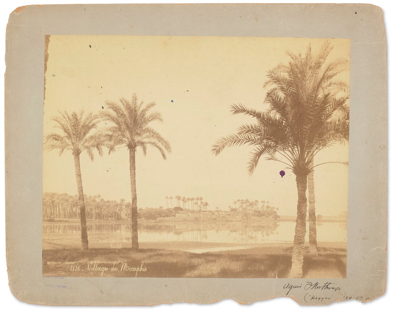 Landsbyen Memphis, Egypten, ca. 1898-1920 (s/h-foto) af Studios Tiffany