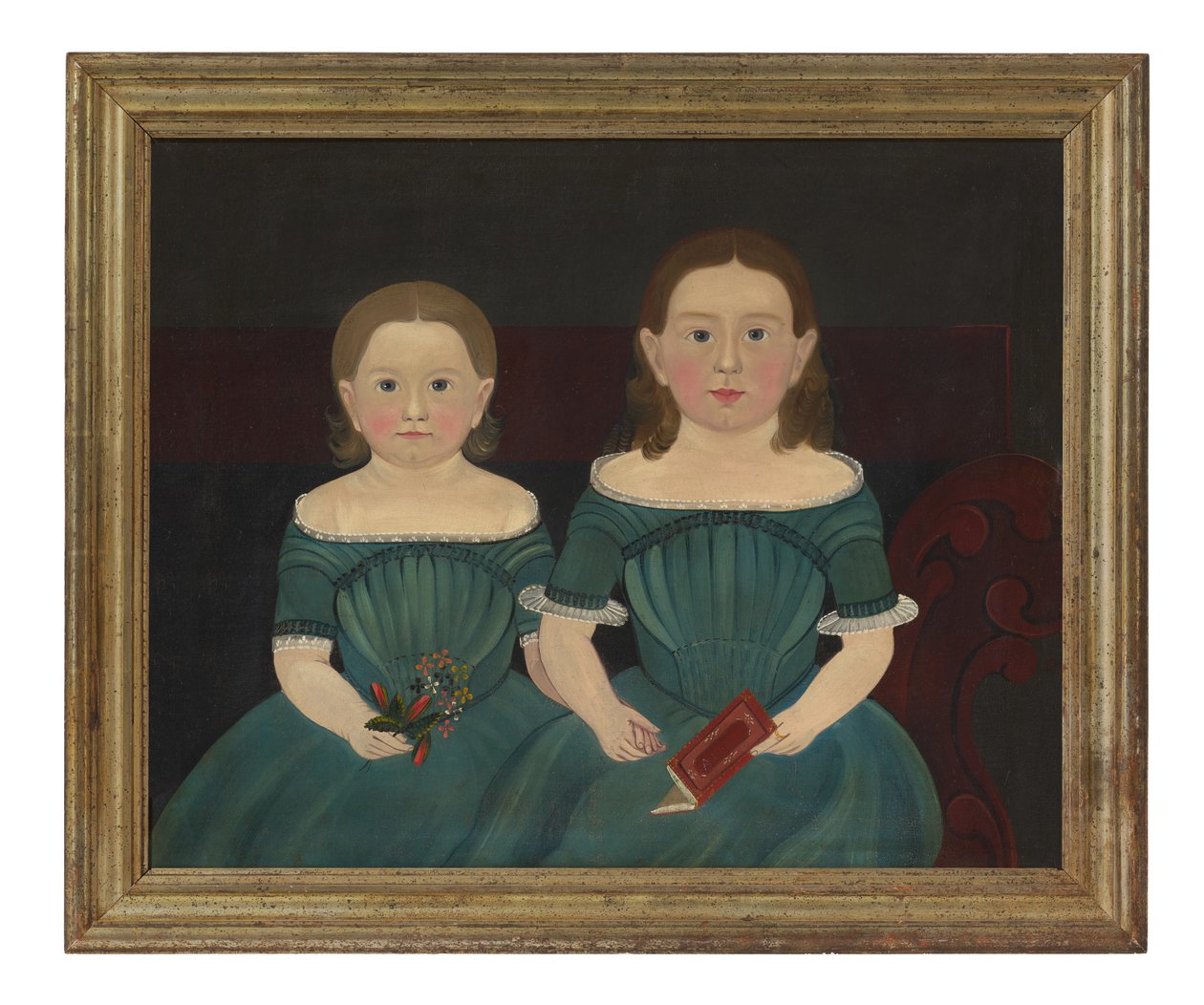 Mary og Elizabeth Hathaway, ca. 1849 (olie på lærred) af Sturtevant J. Hamblin