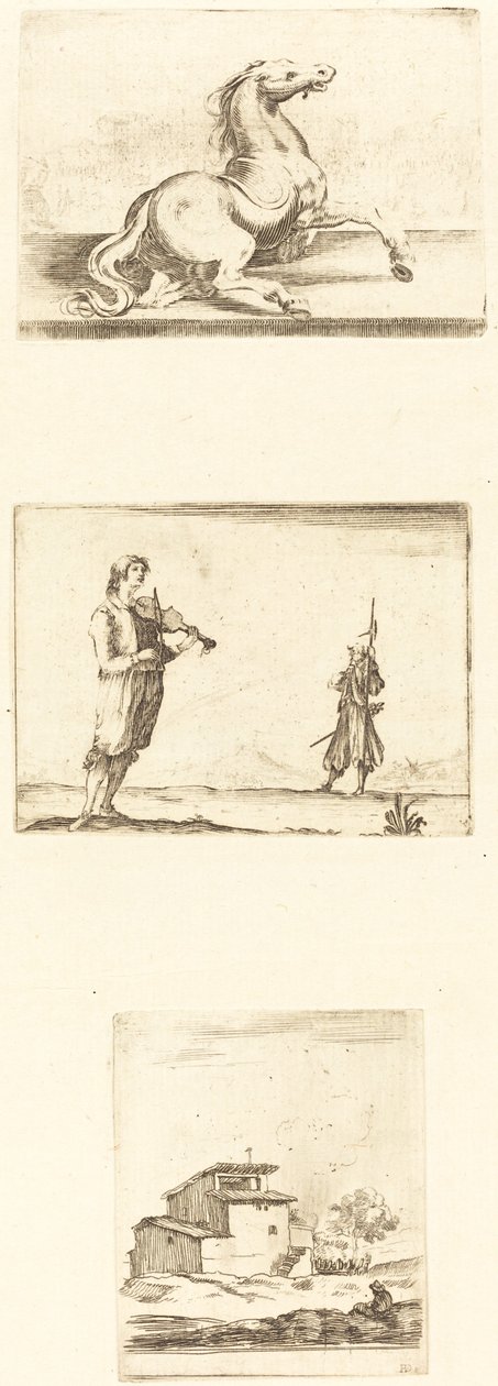 Ark med ætsninger af Style of Jacques Callot