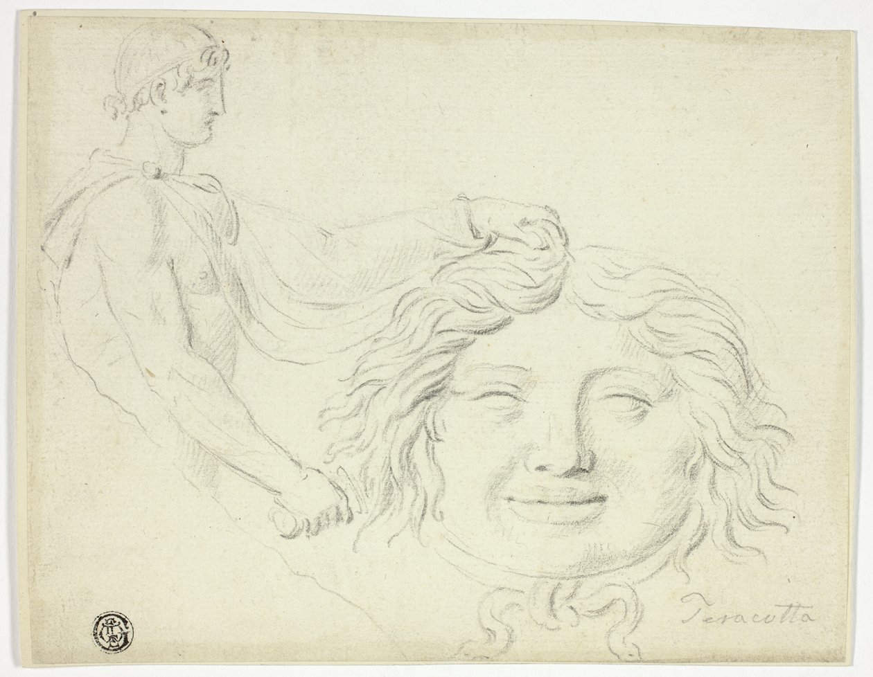 Perseus og gorgonens hoved af Style of Jacques Louis David