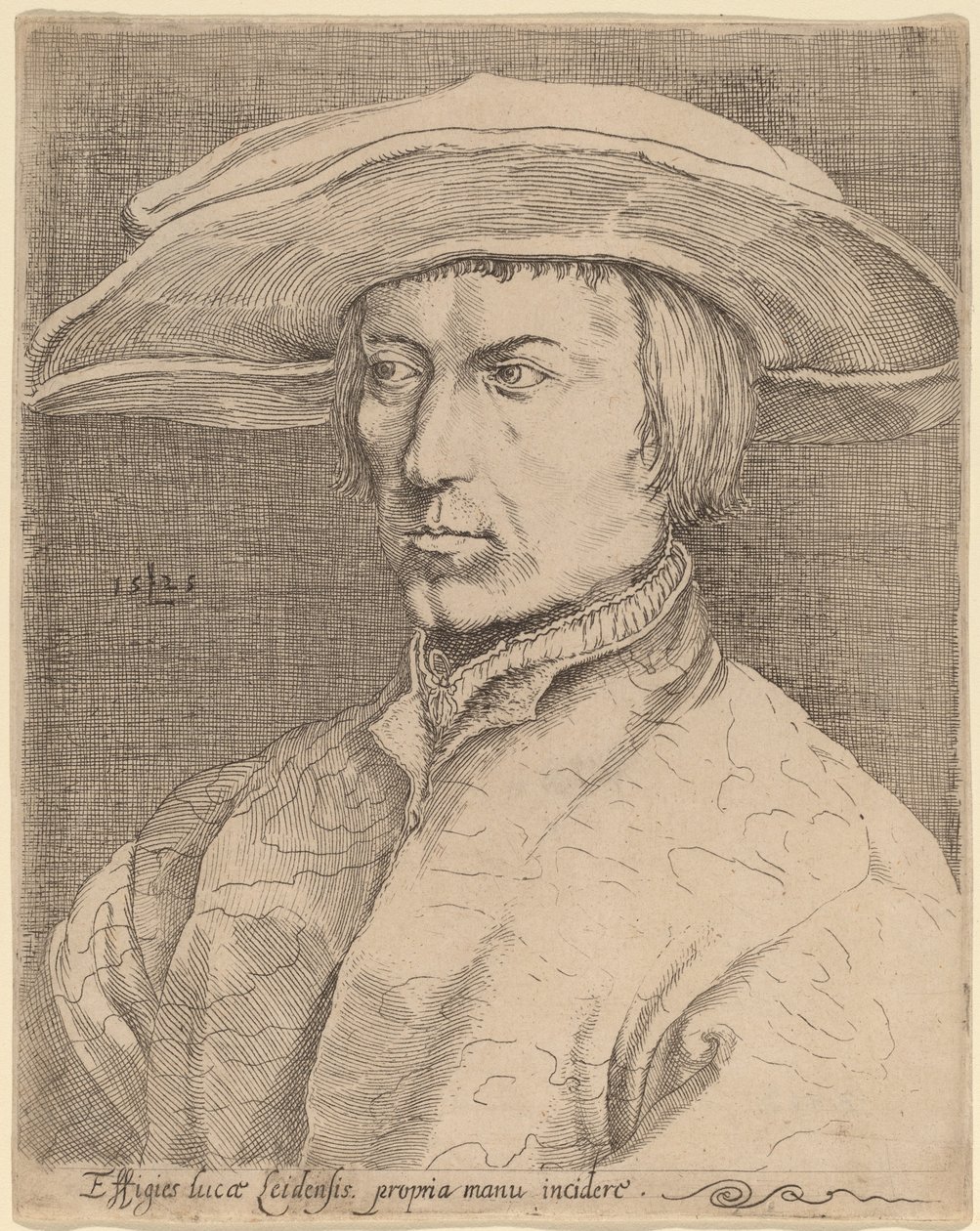 Selvportræt af Style of Lucas van Leyden after Albrecht Dürer