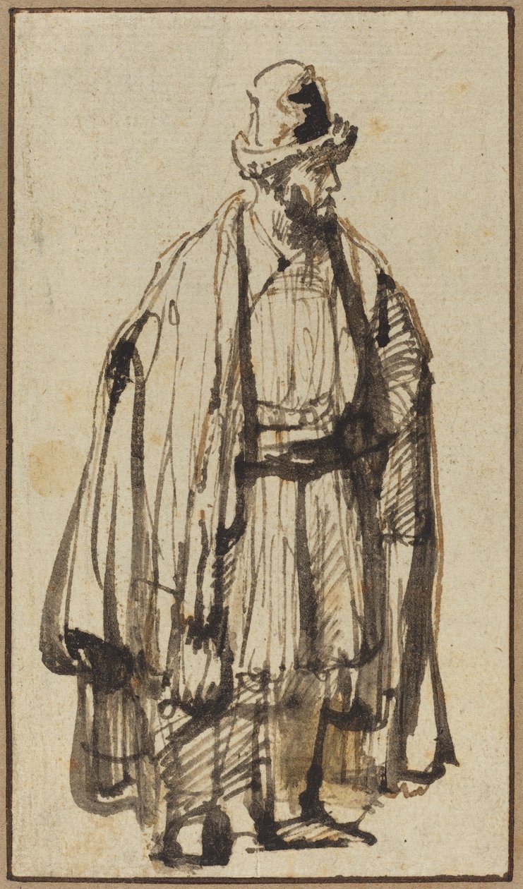 En orientaler af Style of Rembrandt van Rijn