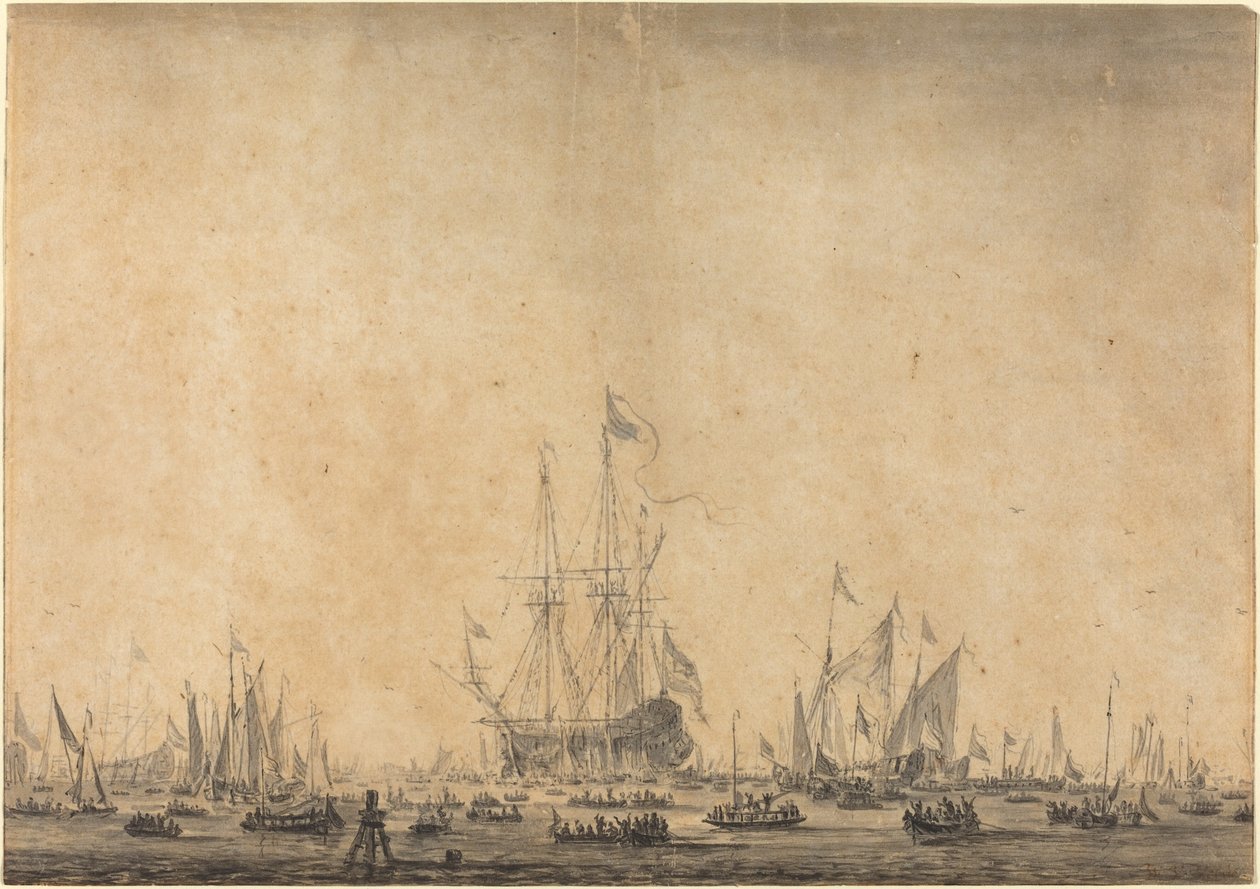 Marine af Style of Willem van de Velde the Younger