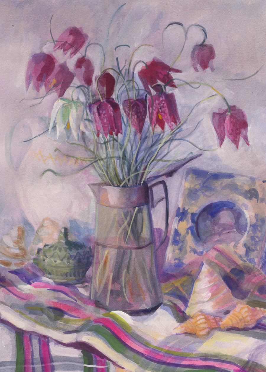 Fritillaries, 1996, af Sue Wales