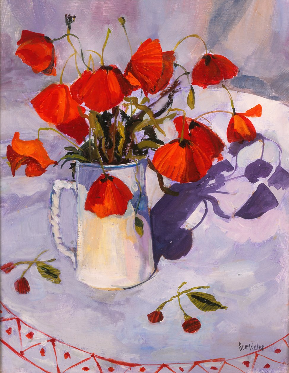 Solbelyste valmuer, 2003, af Sue Wales