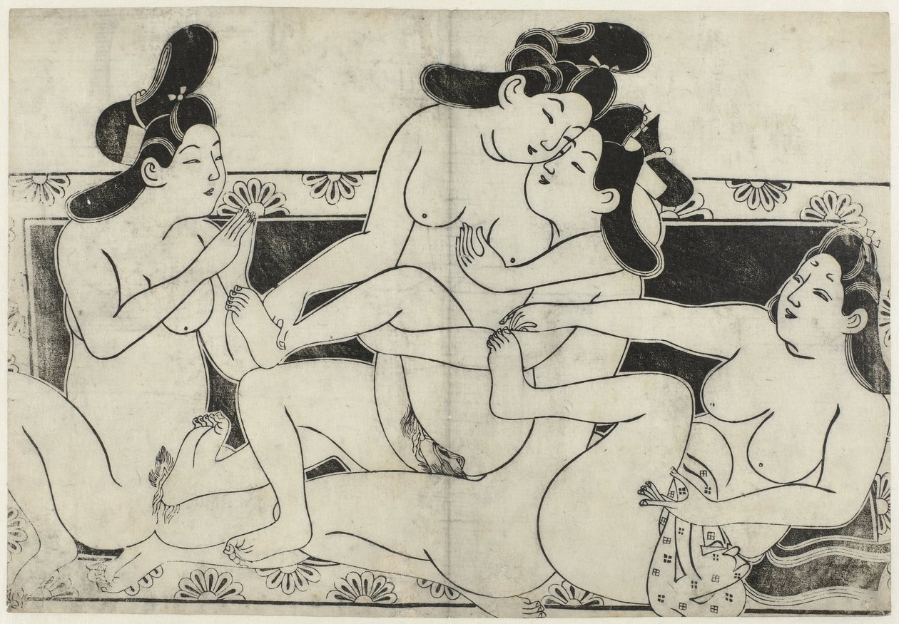 Erotisk show Hana ni Yosurukyo (serietitel) af Sugimura Jihei (attributed to)