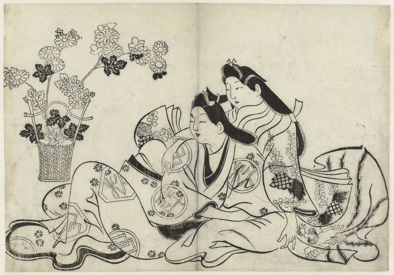 Erotisk show Hana ni Yosurukyo (serietitel) af Sugimura Jihei (attributed to)
