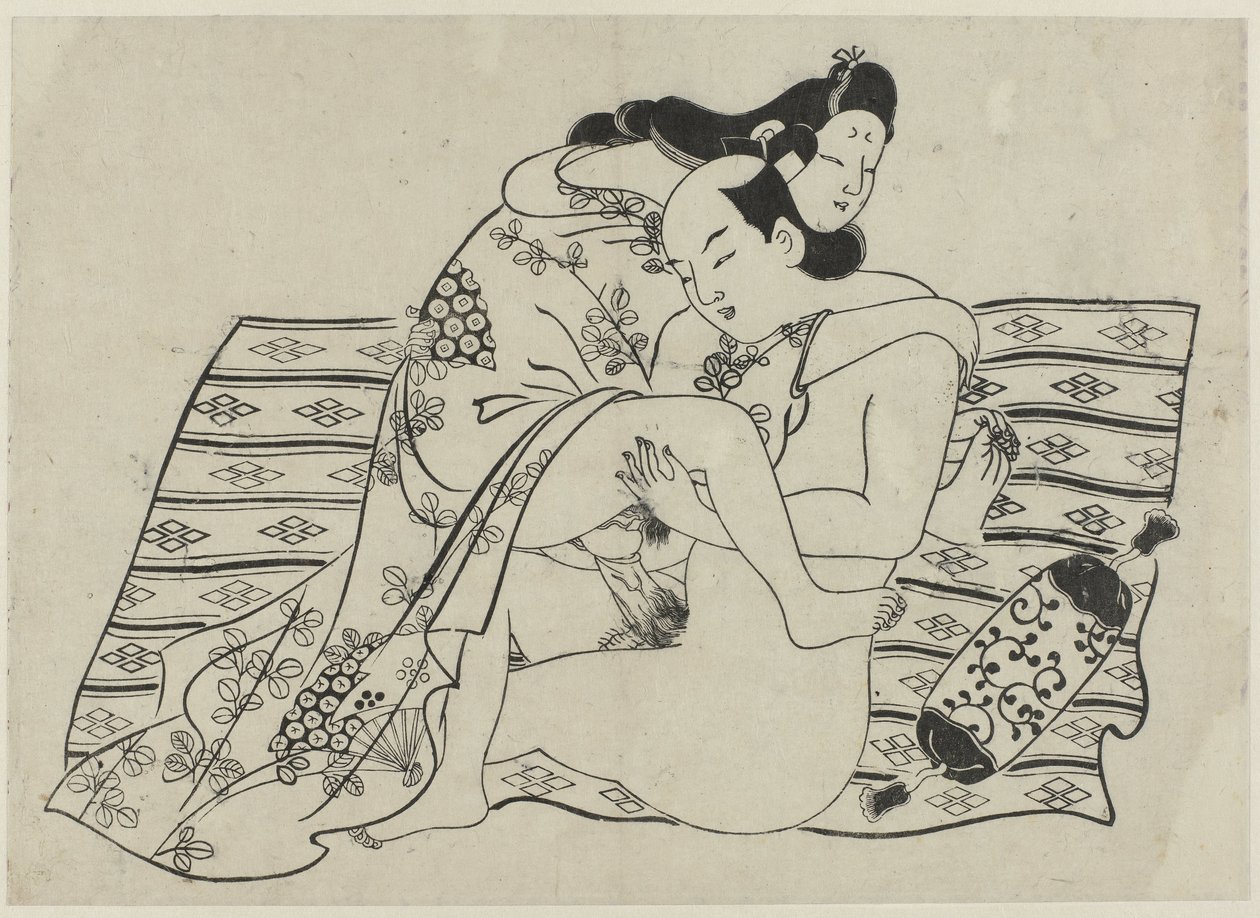 Erotisk show Hana ni Yosurukyo (serietitel) af Sugimura Jihei (attributed to)