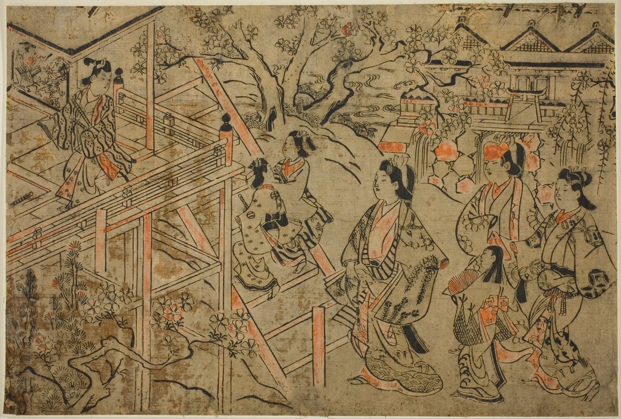 Besøg Kiyomizu-templet af Sugimura Jihei