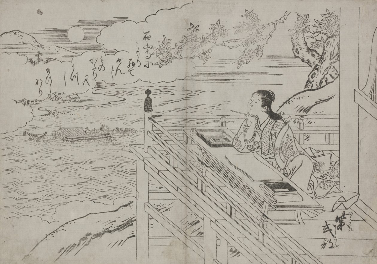 Illustration af Lady Murasaki af Sukenobu Nishikawa