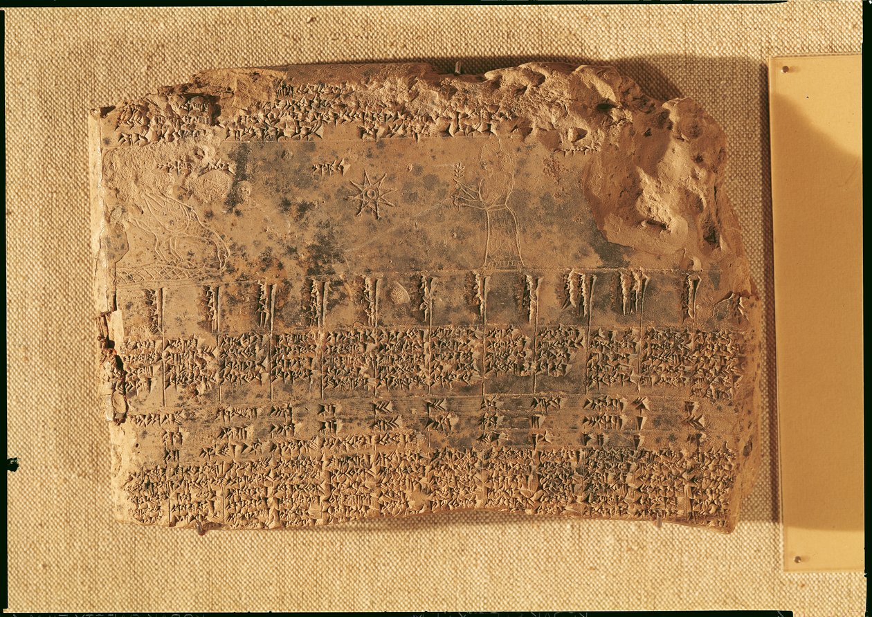 Astrologisk tavle, fra Uruk (nu Warka, Irak) af Sumerian