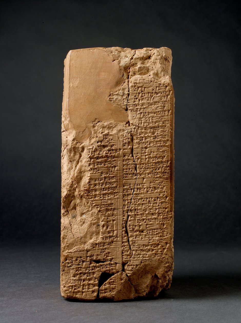 Prisme af brændt ler ("Weld-Blundell-prisme") med den sumeriske kongeliste med herskere fra "før syndfloden" til kong Sin-magir af Isin (ca. 1827-17 f.Kr.) indskrevet i kileskrift, sandsynligvis fra Larsa, af Sumerian