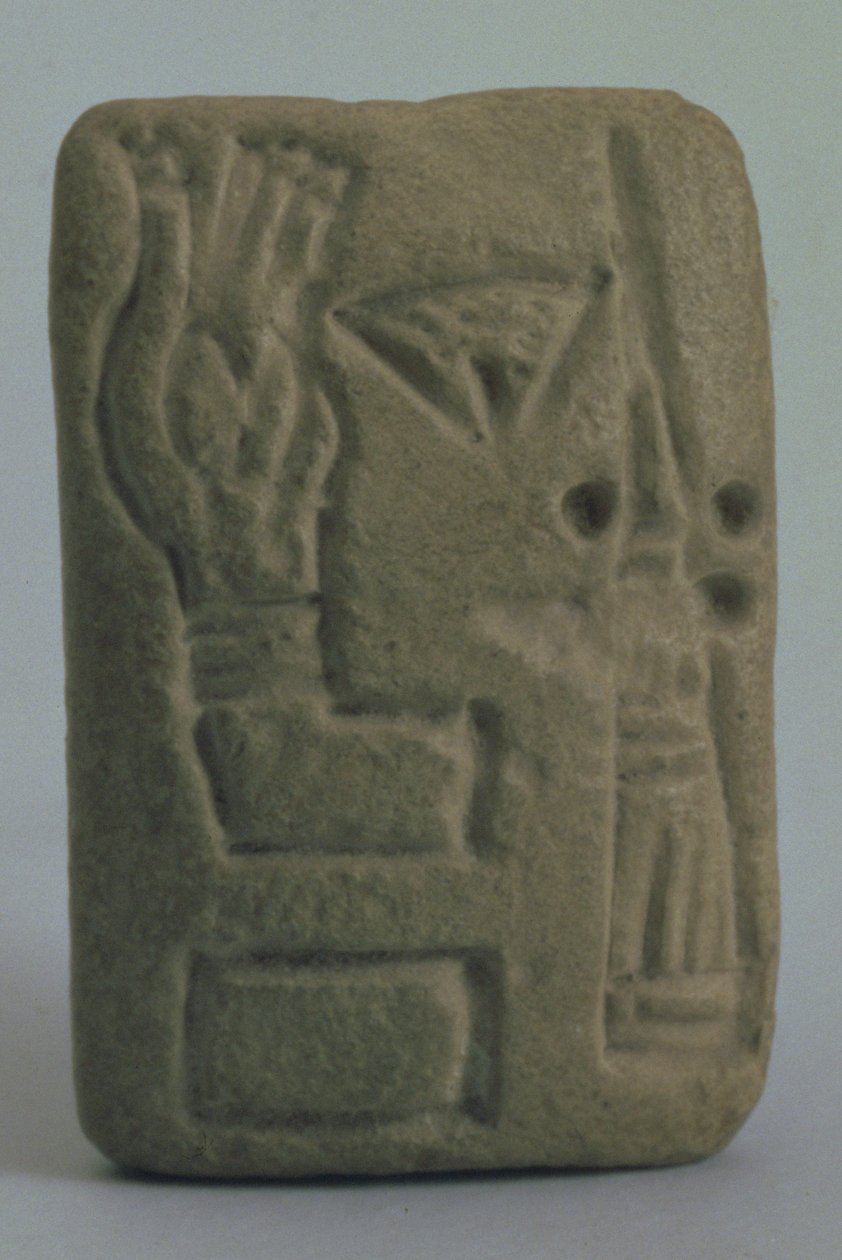 Dokument bestående af ideogrammer, fra Uruk, Irak, slutningen af 4.-begyndelsen af 3. årtusinde f.Kr. af Sumerian