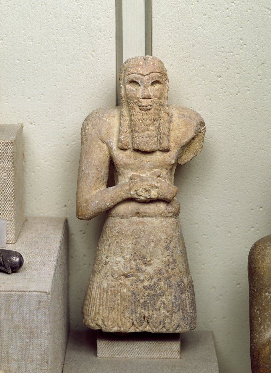 Statue af Ginak, Prins af Edin, fra Irak, 2800-2300 f.Kr. af Sumerian