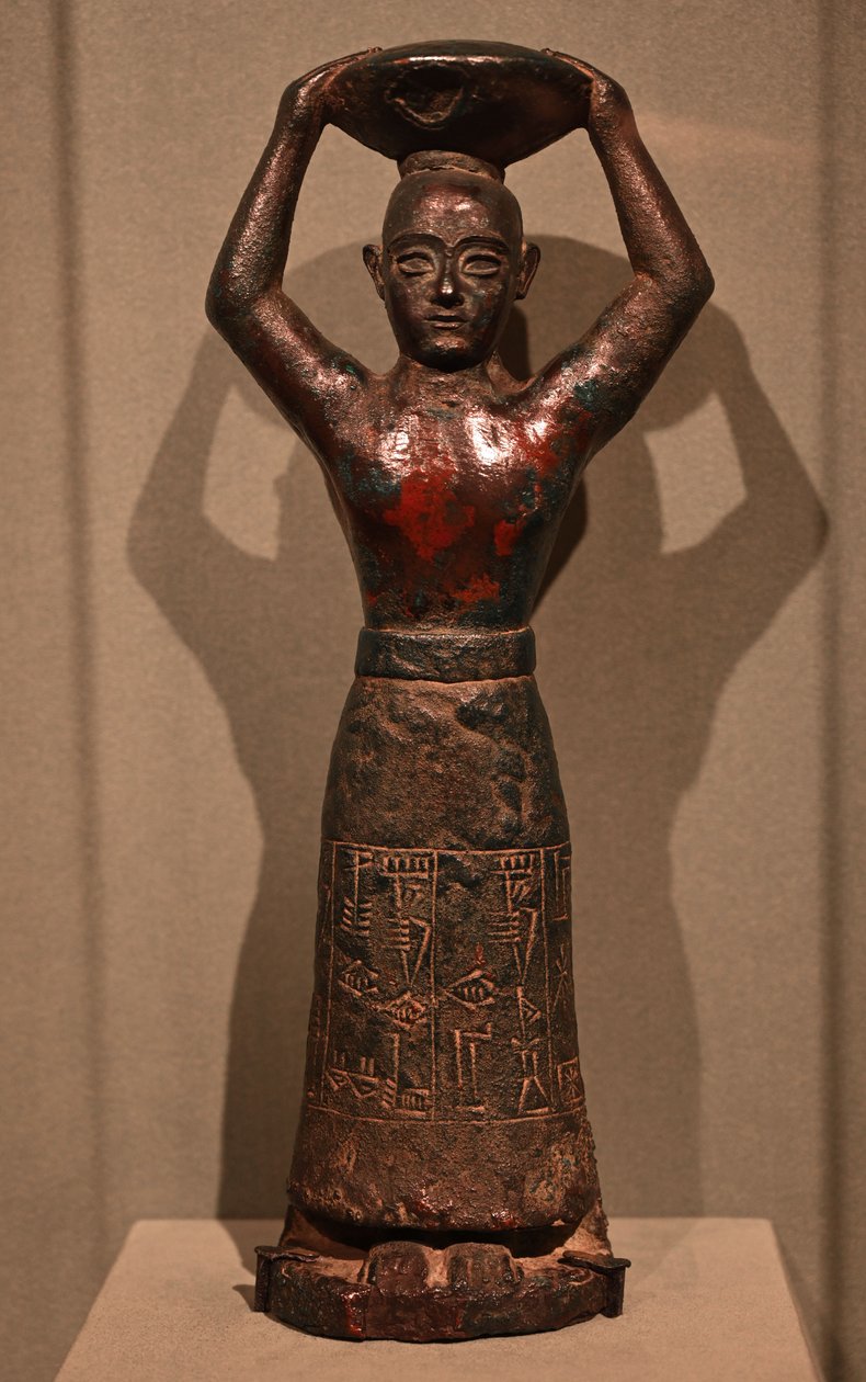 Skulptur af kong Ur-Nammu-dynastiet, 2112-2004 f.Kr. (kobber) af Sumerian Mesopotamian School