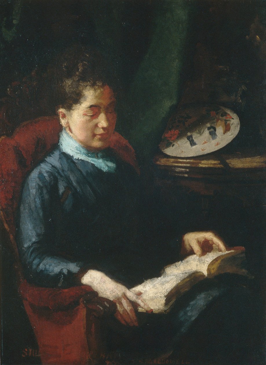 Kvinde læser, 1879-84 af Susan Macdowell Eakins