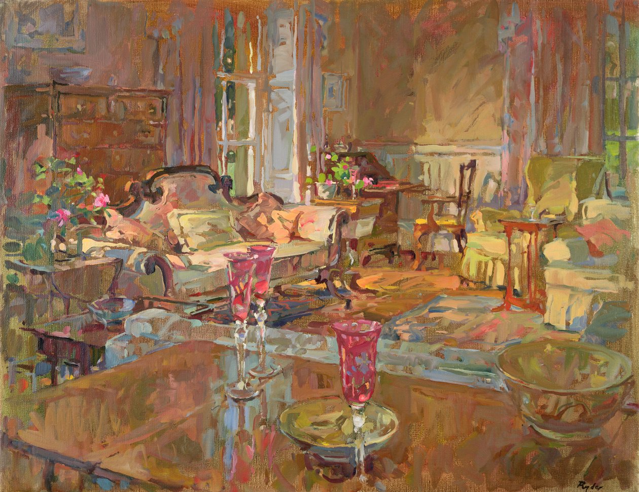 Stue med venetiansk glas af Susan Ryder