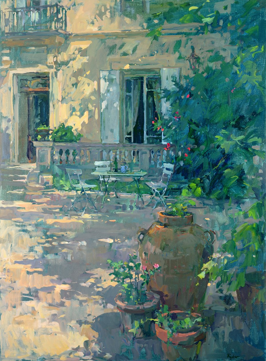 Terrasse med Urner af Susan Ryder