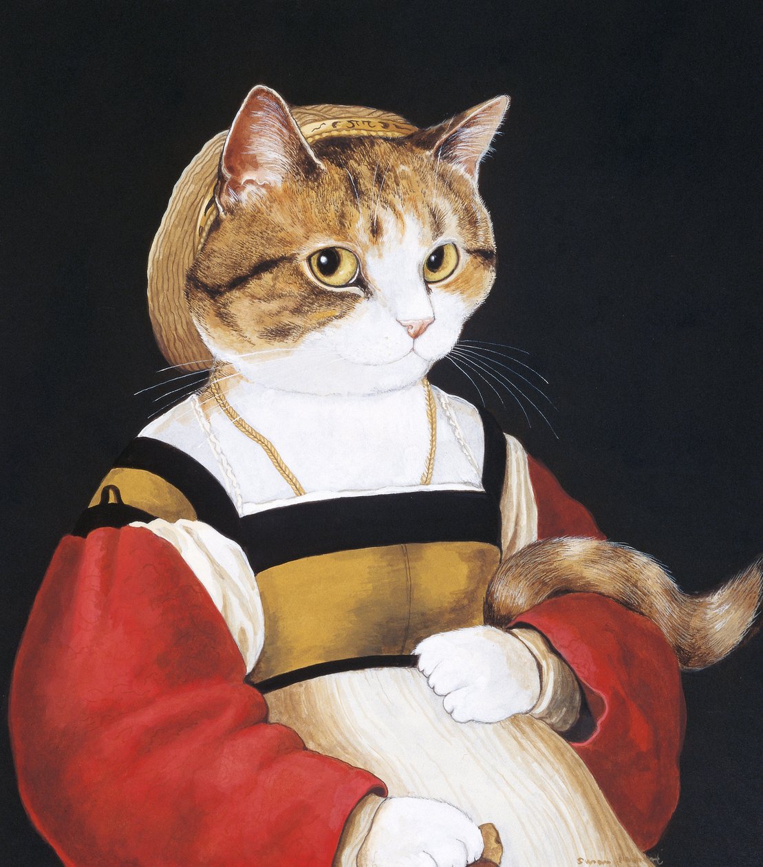 Illustration fra Cats Galore! Et kompendium over kultiverede katte (udg. 2015) af Susan Herbert