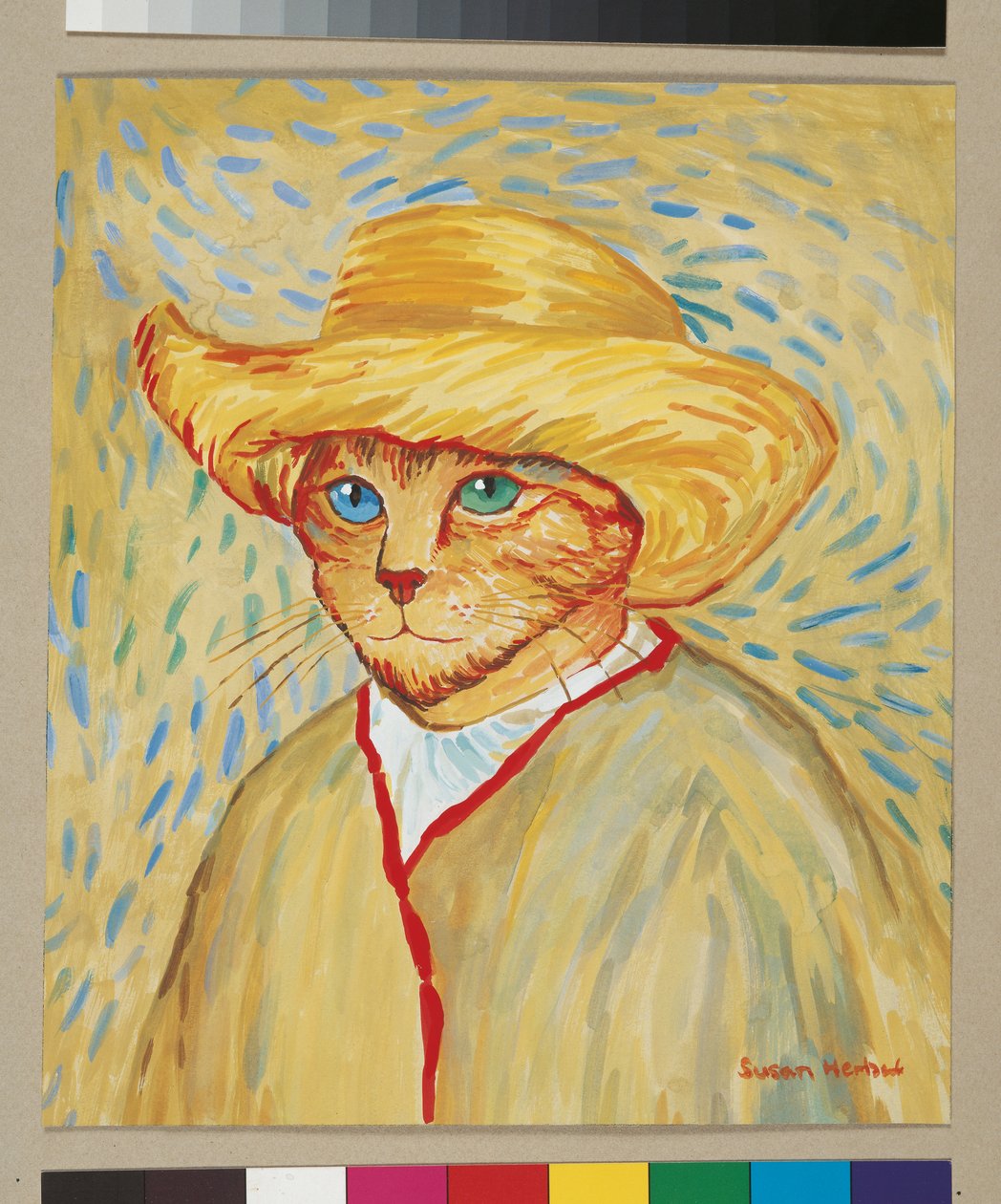 Illustration fra Cats Galore! Et kompendium over kultiverede katte (udg. 2015) af Susan Herbert