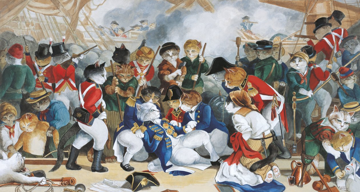 Illustration fra Cats Galore! Et kompendium over kultiverede katte (udg. 2015) af Susan Herbert