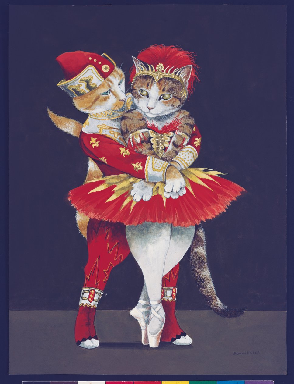 Illustration fra Cats Galore! Et kompendium over kultiverede katte (udg. 2015) af Susan Herbert