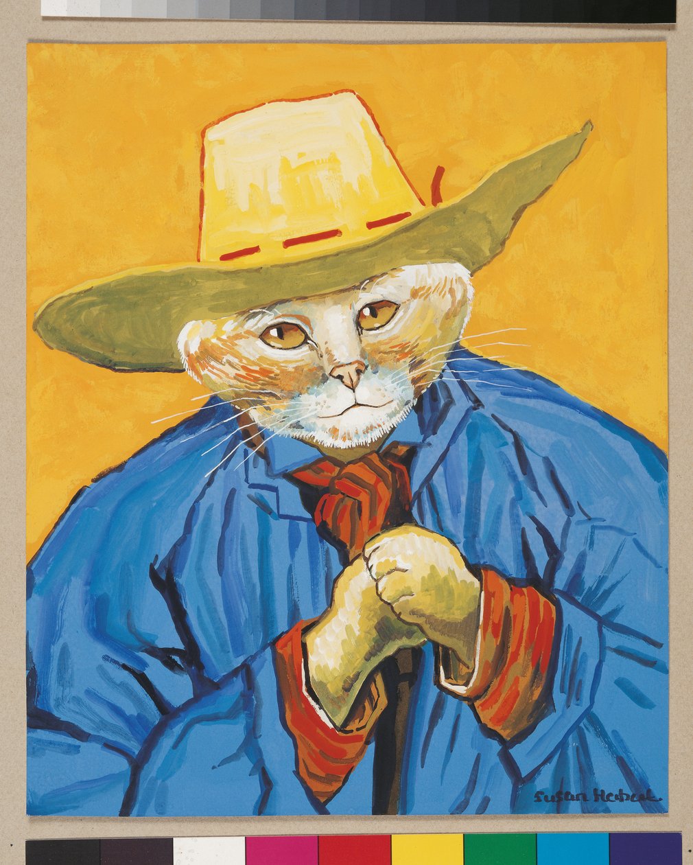 Illustration fra Cats Galore! Et kompendium over kultiverede katte (udg. 2015) af Susan Herbert