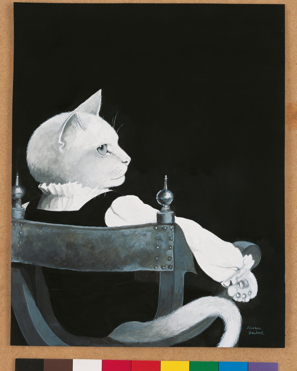 Illustration fra Cats Galore! Et kompendium over kultiverede katte (udg. 2015) af Susan Herbert