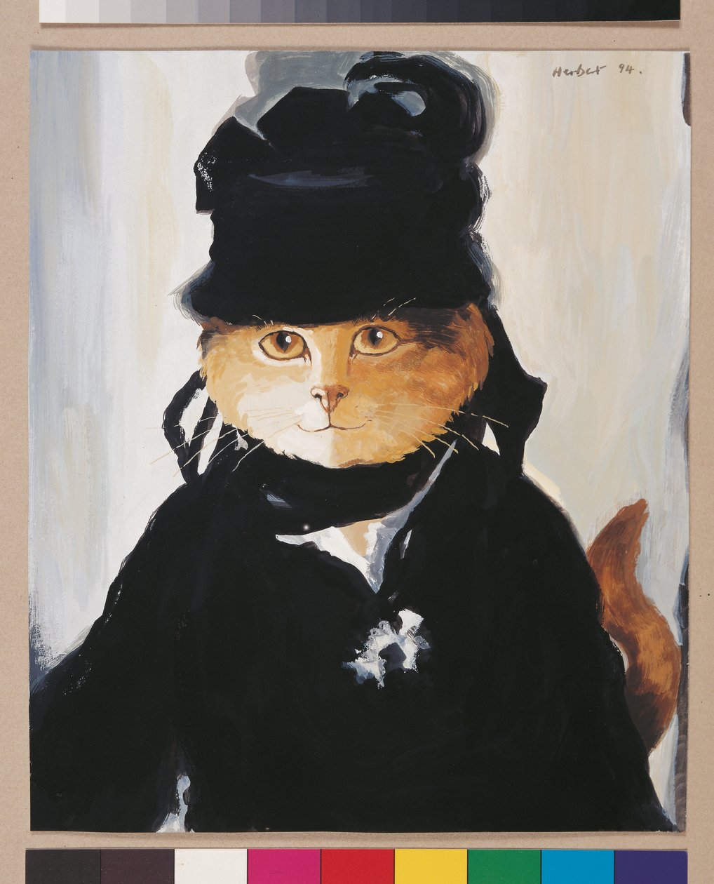 Illustration fra Cats Galore! Et kompendium over kultiverede katte (udg. 2015) af Susan Herbert
