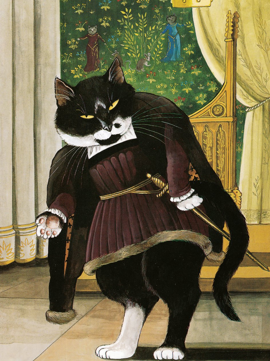 Illustration fra Shakespeare Cats: Plakatbog (udgivet 2016) af Susan Herbert