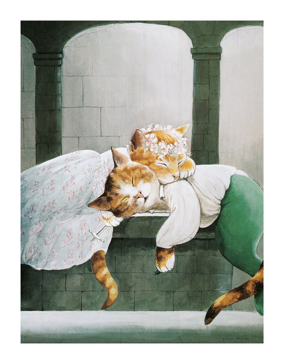 Illustration fra Shakespeare Cats: Plakatbog (udgivet 2016) af Susan Herbert