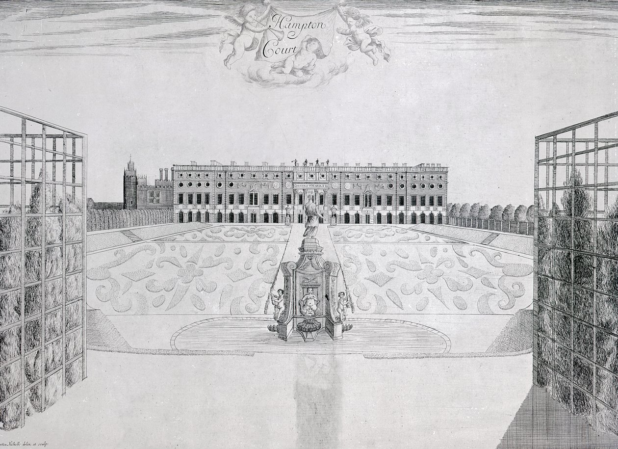 Hampton Court South Front, ca. 1830 af Sutton Nicholls