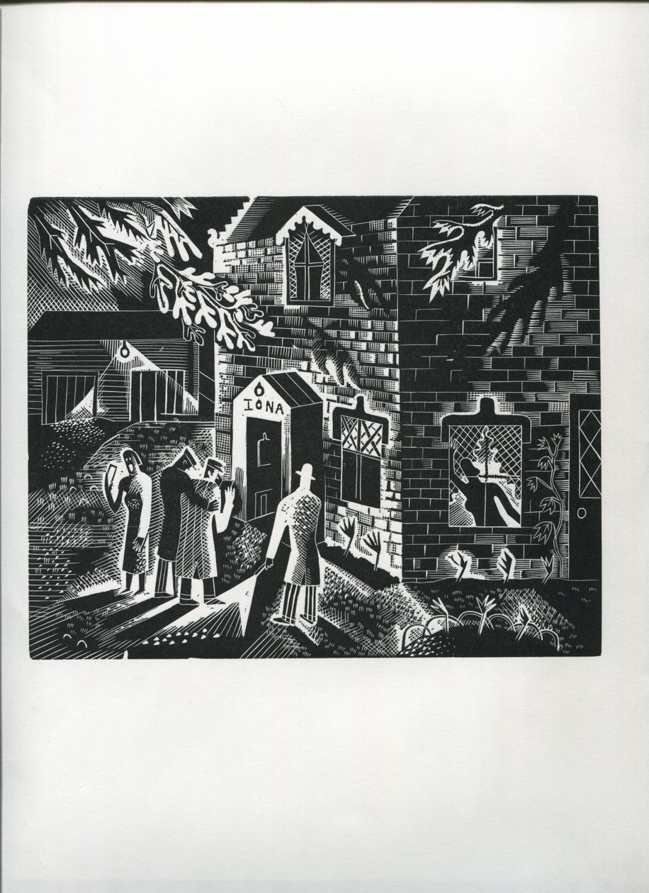 The Carol Singers (trægravering) af Suzanne Cooper