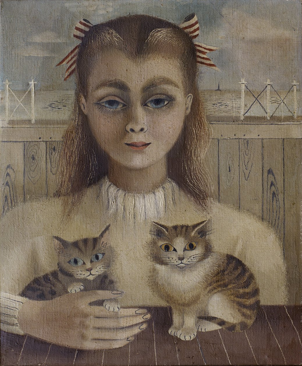 The Cat Girl (olie på lærred) af Suzanne Cooper
