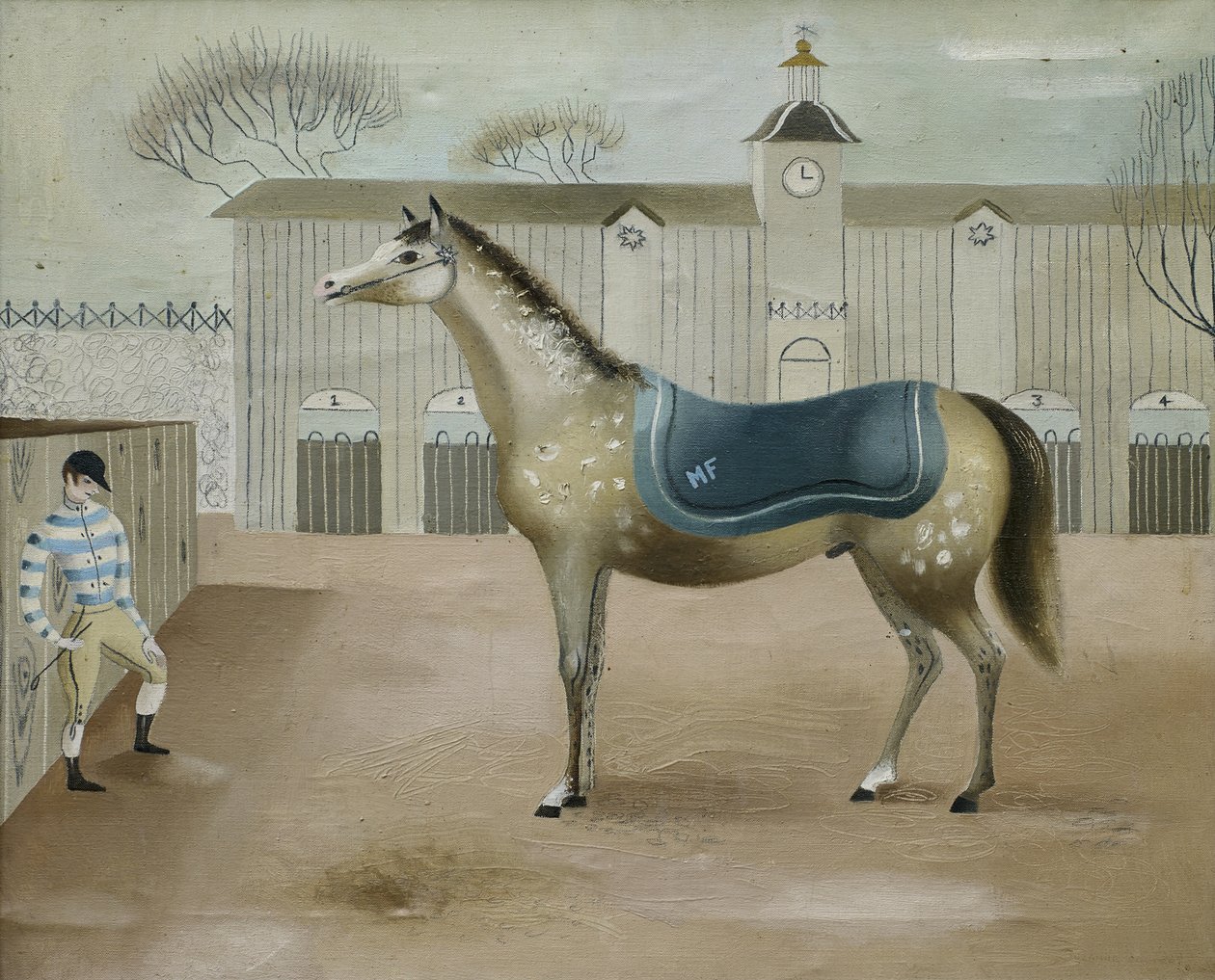 Den gule hest (olie på lærred) af Suzanne Cooper