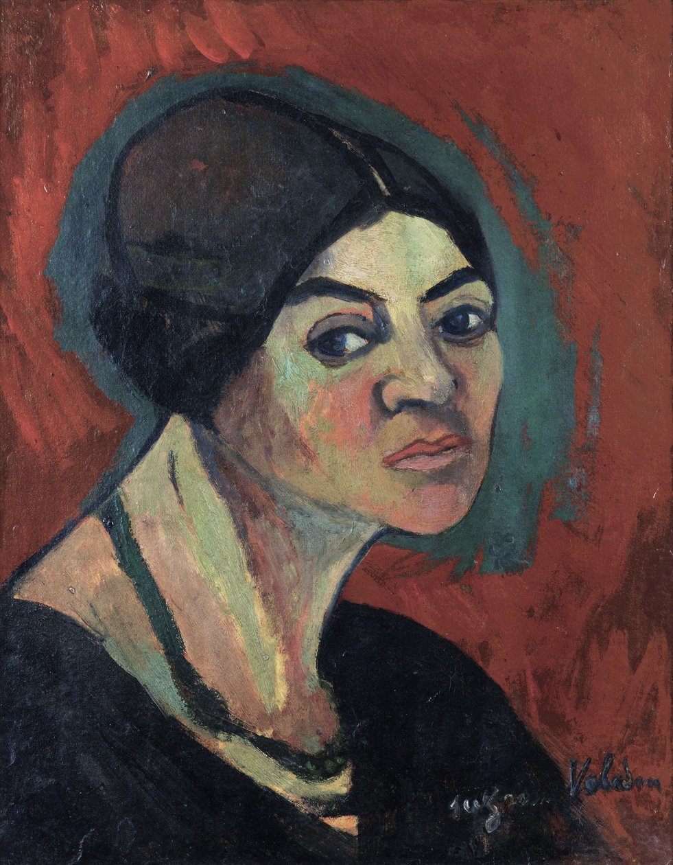 ""Selvportræt"" (Selvportræt) Maleri af Suzanne Valadon (1865-1938) ca. 1916 Privat samling af Suzanne Valadon