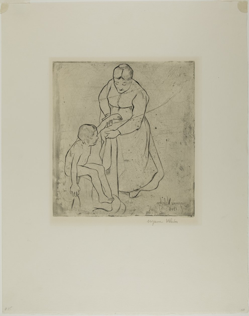 Bedstemor og barn af Suzanne Valadon