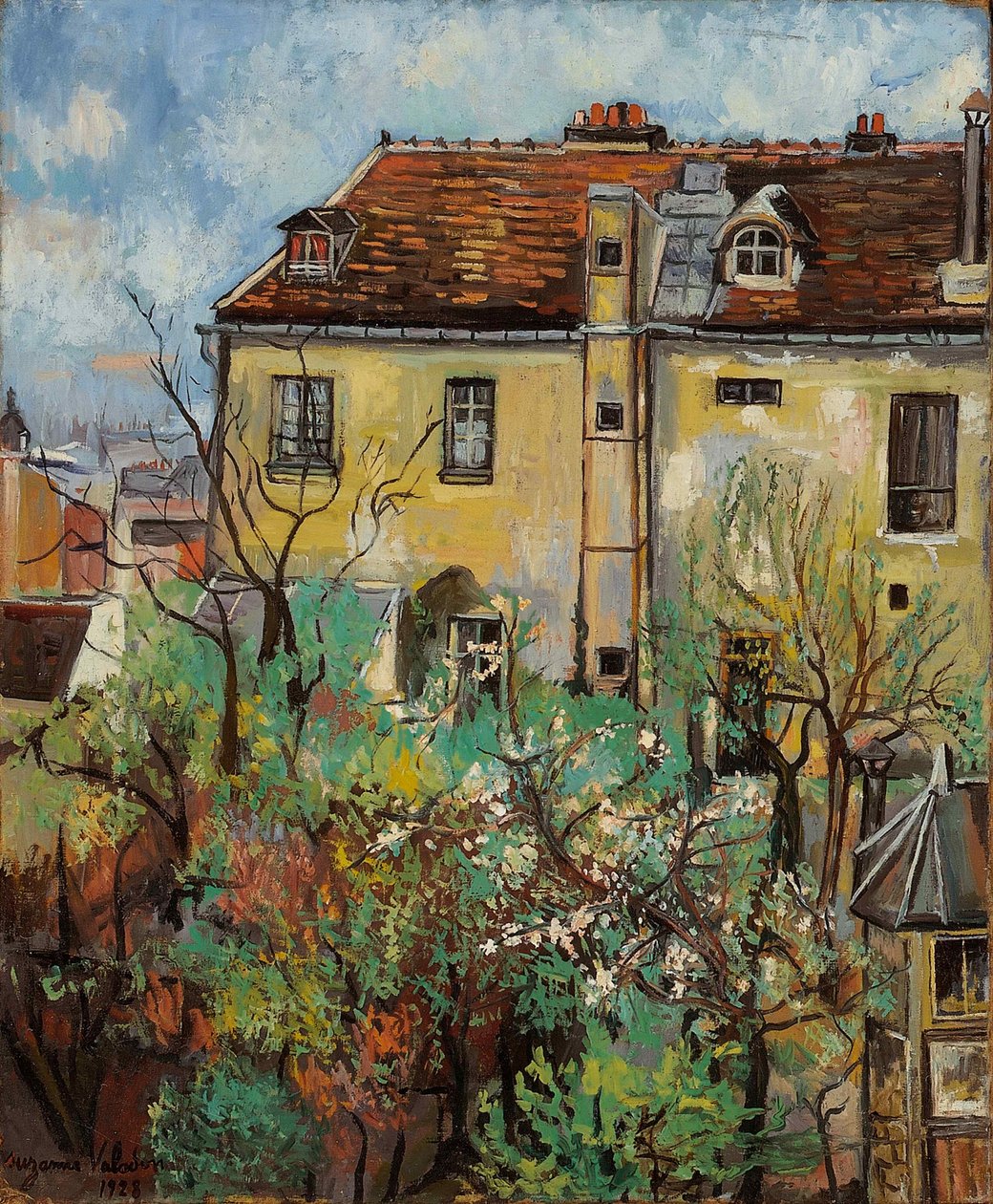 Have i rue Cortot, 1928. af Suzanne Valadon
