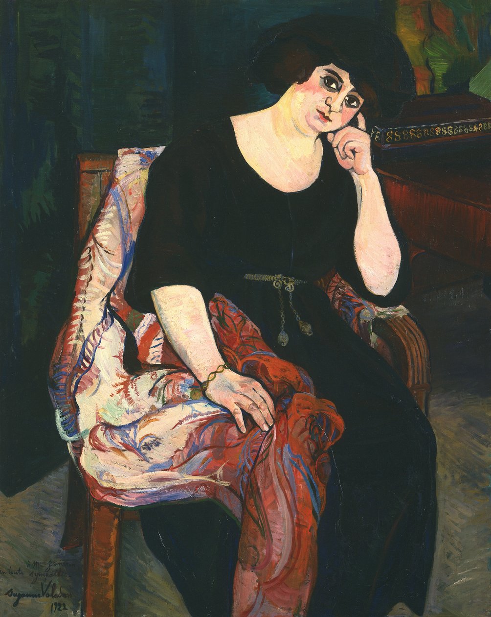 Portræt af Madame Zamaron af Marie Clementine (Suzanne) Valadon