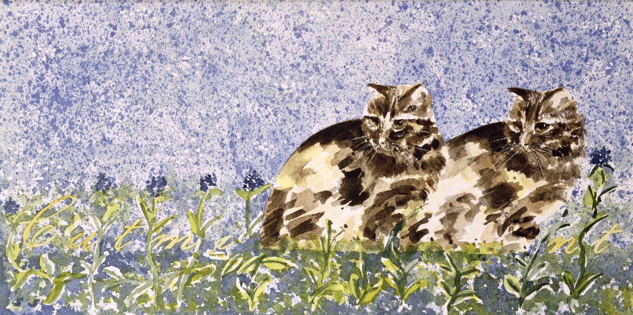 Cat Mint (wc på papir) af Suzi Kennett